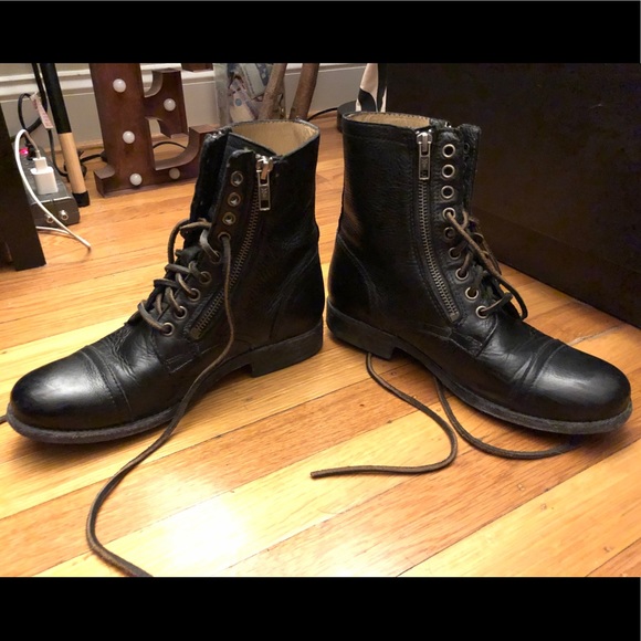 Frye Shoes - Frye Tyler Double Zip Combat boots in Black